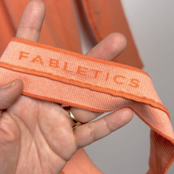 Fabletics Long Sleeve Seemless Coral Athletic Top and matching headband Large - Picture 10 of 17